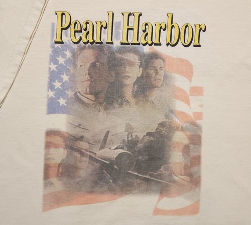 Camisa grande vintage 2001 Pearl Harbor promoción de la película Ben Affleck Kate Beckinsale