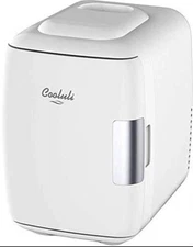 Cooluli Mini Fridge|White|Portable 4L/6 Can Electric Plug In Cooler & Warmer NEW