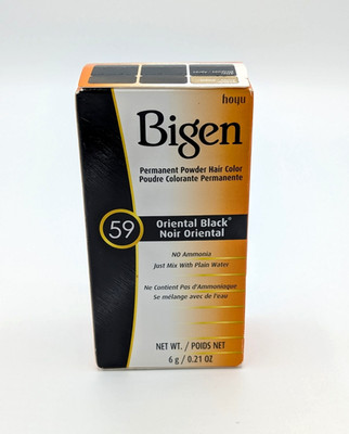 Bigen Permanent Powder Hair Color 59 Oriental Black  0.21oz