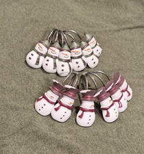 Set Of 12 Snowman Christmas Holiday Bathroom Shower Curtain Hooks
