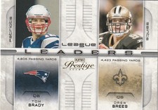 TOM BRADY / DREW BREES 2008 PLAYOFF PRESTIGE LEAGUE LEADERS