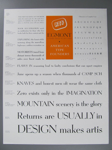 Specimen Sheets of ATF Egmont