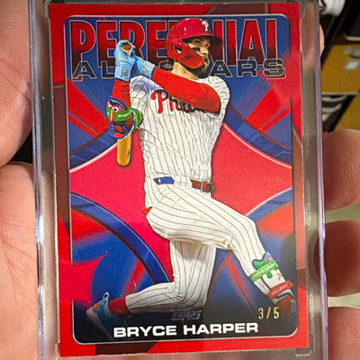 Topps 2026 Series 1 Perennial All-Stars Bryce Harper PAS-10 Red Foil /5