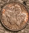 Beautiful!! Naturally Toned 1886 P Morgan Silver Dollar Nice AU Coin With Luster