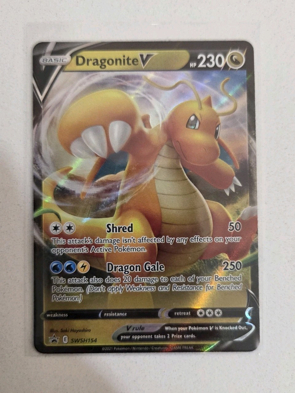 Dragonite V SWSH154 NM Promo Rare Pokemon Card