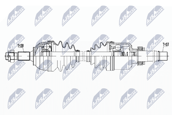 NTY Antriebswelle NPW-PE-041 FüR Peugeot 407 SW Hdi 6DRHRH 135 6DRHRE 6DRHRG C5-image