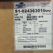 ~Discount HVAC~ YP-S102436301000 - Source1 - Permanent Split Capacitor Motor
