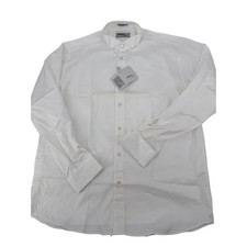 Nuova Camicia Mondo di Marco Polsino Francese 16/35 Uomo Abito Bianco L Made in Italy