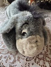 Disney Vintage Eeyore Winnie the Pooh Gray Donkey Plush Pink Bow GUC 15  