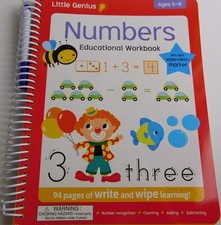 Little Genius Numbers Educational Workbook Ages 5-6 - spiral bound