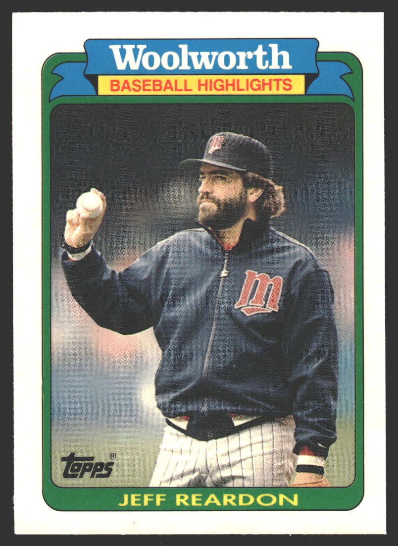 Jeff Reardon #17 1990 Topps Woolworth Baseball Highlights Minnesota Twins