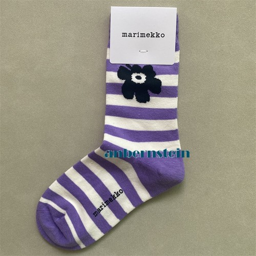 Marimekko Chaussettes Rétro Marée Saison Chaussettes Couleur Plantes et Fleurs Coton Chaussettes - Photo 6/62