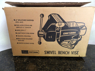 New Vintage Craftsman Bench Vise 391.5188 4 1/2 Inch Jaw Swivel Base Anvil Japan