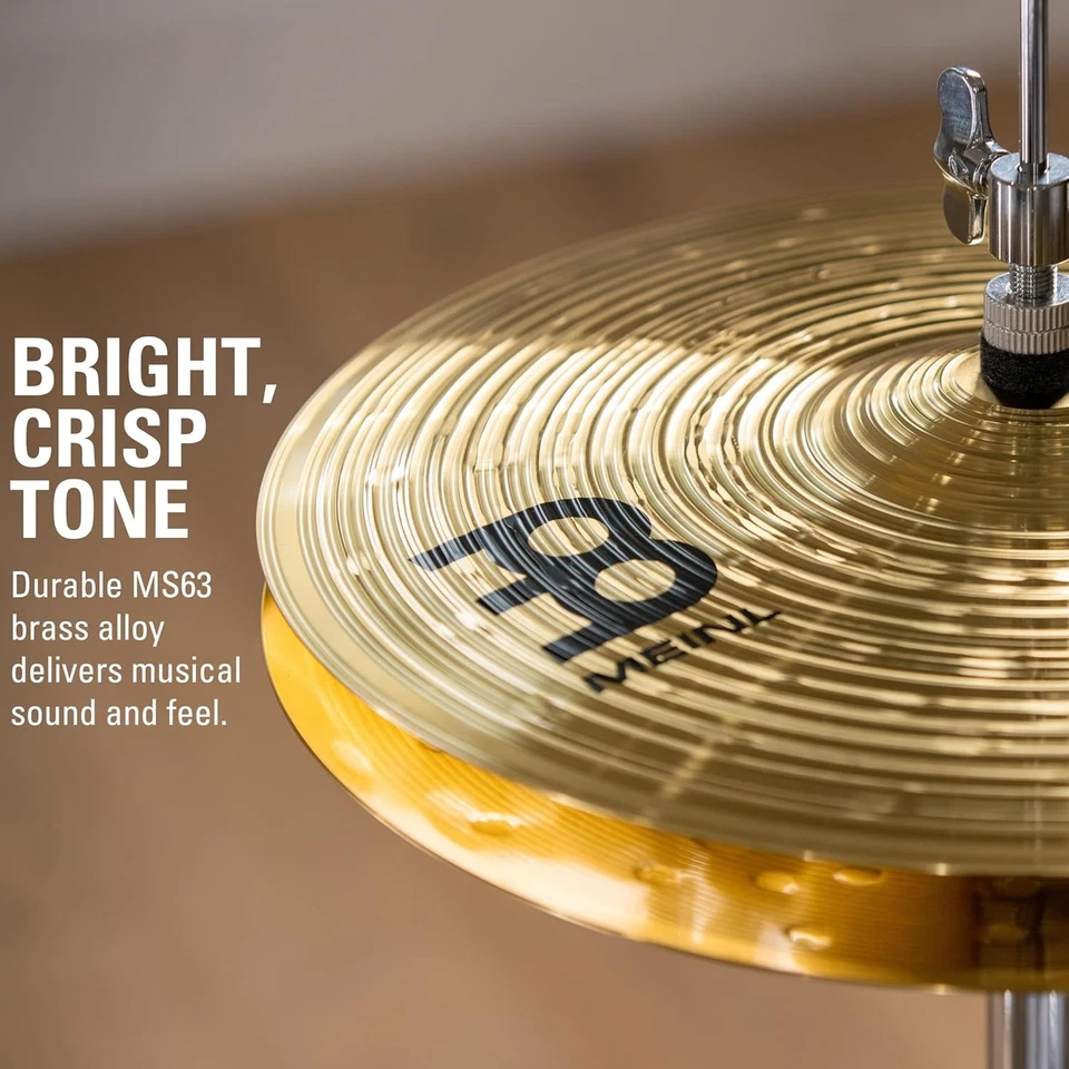 Paquete de platillos de latón de 4 piezas - 14" Hi-Hat, 16" Crash, 20" Ride, 10" Splash Foto 3 de 4