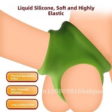 Male-Scrotum-Testicle Squeeze Rings Cage Soft Stretcher CBT Enhancer Delay Ball
