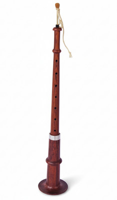 Seltene Tarompet/Selompret Flöte - Burmesischer Padauk - kraftvolles zeremonielles Doppelblatt