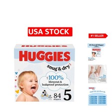 Huggies Snug  Dry Size 5 Diapers - 84 Count for Comfort and Protection