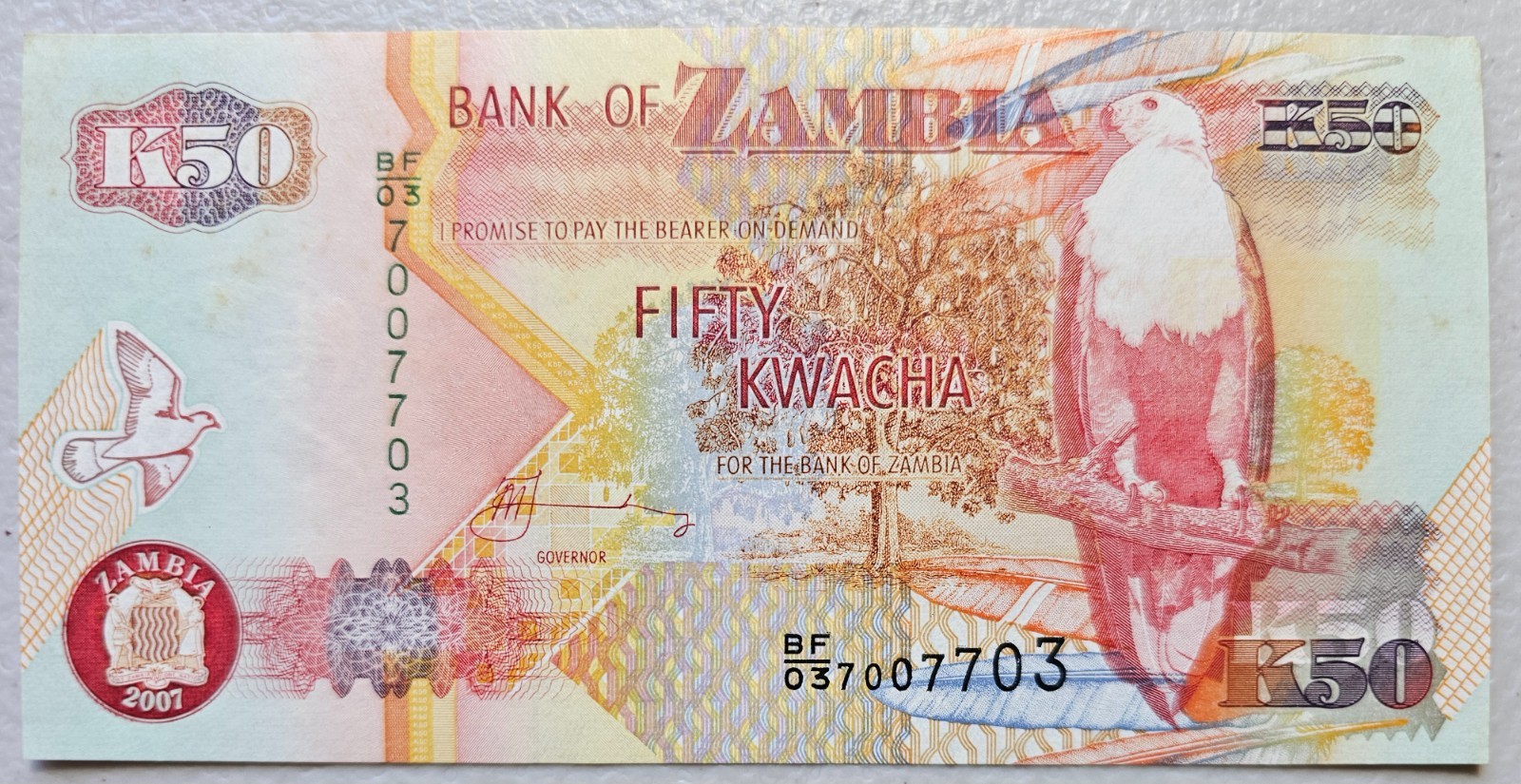 Zambia 50 Kwacha 2007 Unc