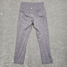 Lululemon Pants Womens 4 Gray Heather High Rise Yoga Leggings Logo Athleisure