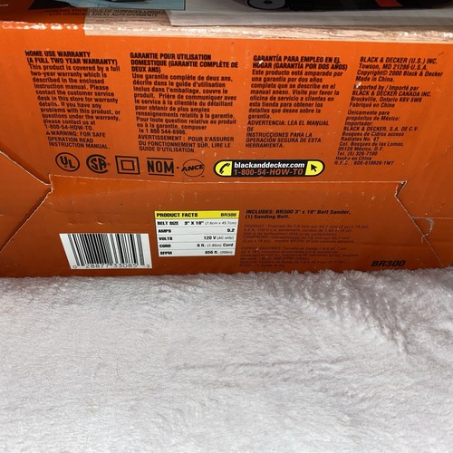 Black and Decker belt sander BR300 5.2-Amp 3-Inch by 18-Inch Belt - Picture 5 of 8