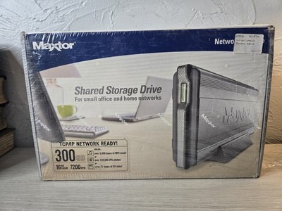 Maxtor Shared Storage 300GB External Hard Drive Small Office & Home Network NEW