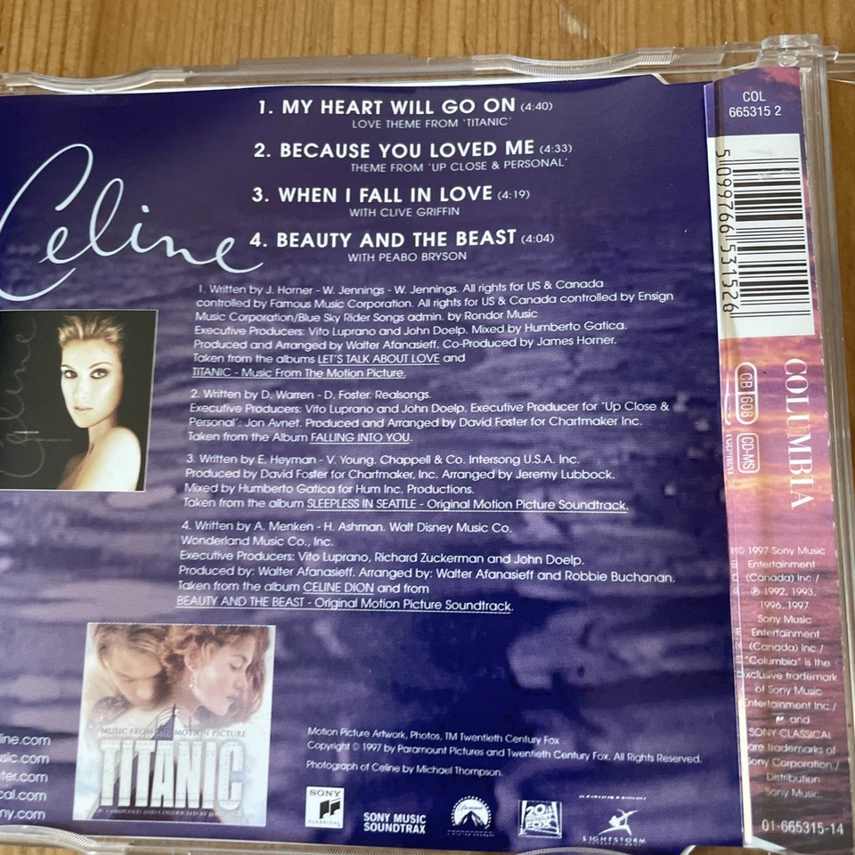 Celine Dion - My Heart Will Go On (Maxi-CD 1997) Film-Hits - Bild 4 von 4