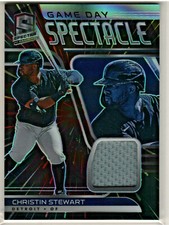 CHRISTIN STEWART 2021 SPECTRA GAME DAY SPECTACLE JERSEY HYPER PRIZM #GDJ-CS /75