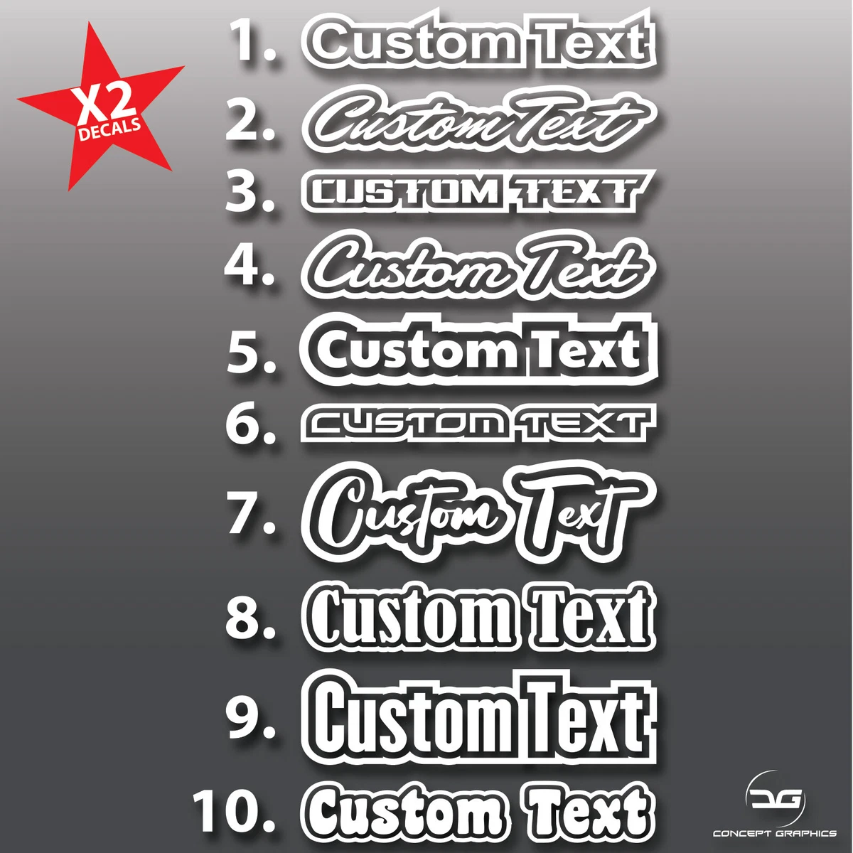 Custom Car Decals & Stickers