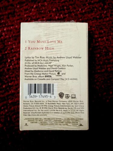 MADONNA YOU MUST LOVE ME SEALED CASSETTE TAPE SINGLE PROMO HYPE STICKER EVITA LP - Picture 3 of 6