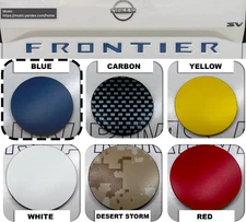 SET OF 2: TAILGATE + HOOD Raised Letters 2022 2023 2024 2025 Frontier in BLUE