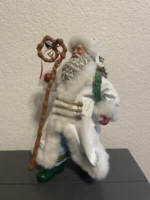 Clothtique Santa by Possible Dreams ''LIGHTING THE WAY SANTA'', 11'' VTG 1992