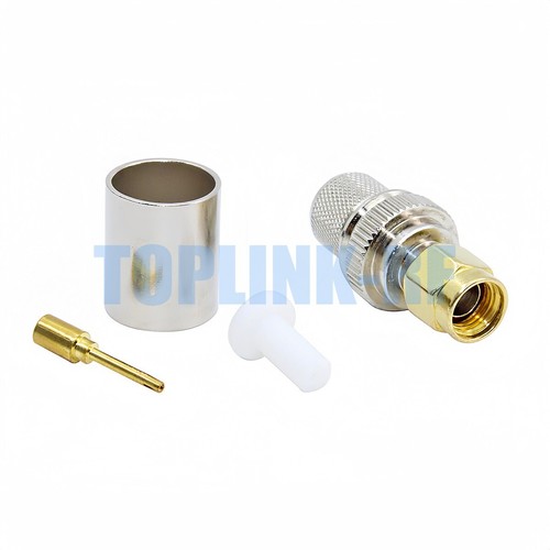 10 Connecteurs RF RP-SMA Femelle à Angle Droit 90° Pour Montage PCB - Soudure Facile