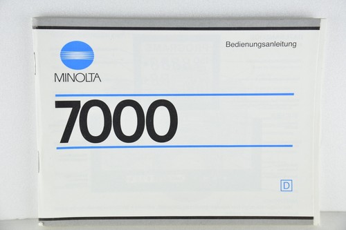 Brochure Mode d’emploi Allemand MINOLTA 7000 Bedienungsanleitung - Deutsche - 第 1/1 張圖片