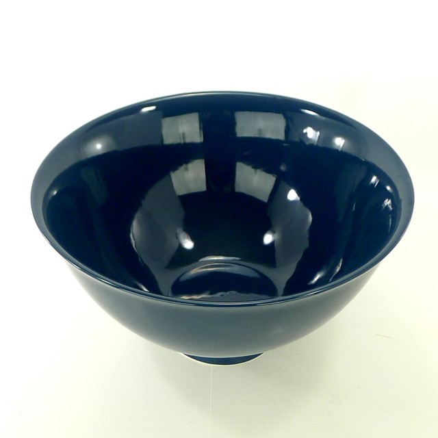 Large Ceramic Bowl 15 3/4" Decorative Center Piece Navy Blue Haverty's MSRP 120 eBay