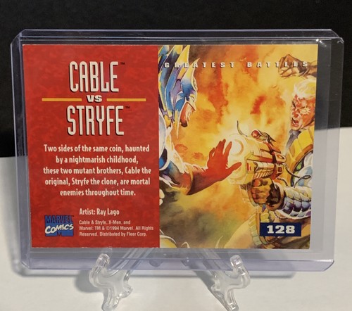 1995 Fleer Ultra X-Men Greatest Battles "CABLE VS STRYFE" - # 128 NM/MINT - Picture 2 of 2