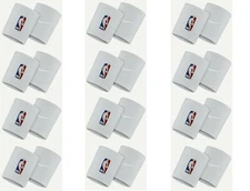 $180 Lot of 12 Packs Nike NBA Elite Basketball Wristbands Dri-Fit 2pc/pk, White