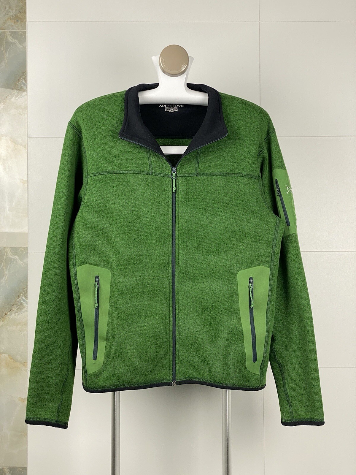ARC'TERYX Arcteryx maglione uomo pile zip polartec vintage verde taglia M