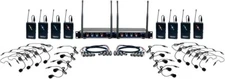 VocoPro Digital-Quad Play-8, 8 Eight Channel UHF Hybrid, XLR, Combo