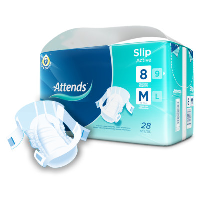 Attends Slip Active 8 Medium, bei starker Harn- und/oder Stuhlinkontinenz