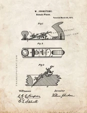 Bench Plane Patent Print Old Look