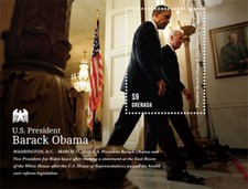 Grenada 2014 - President Barack Obama - Souvenir Stamp Sheet - Scott #3972 - MNH