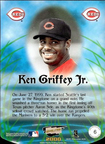 2000 Pacific Revolution On Deck Die-Cuts #6 - Ken Griffey Jr. - Picture 2 of 2