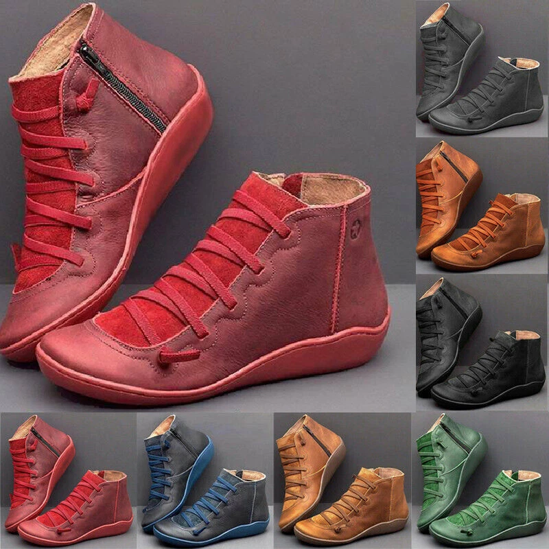 Flat leather boots clearance womens