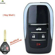 Modified Flip Remote Key Shell Case Fob 4 Button for Toyota RAV4 Camry for Scion