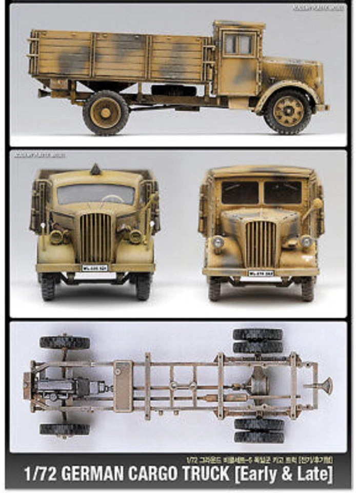 Cargo Truck Camion tedesco guerra mondiale modellino academy 13404 1-72 - Immagine 2 di 2