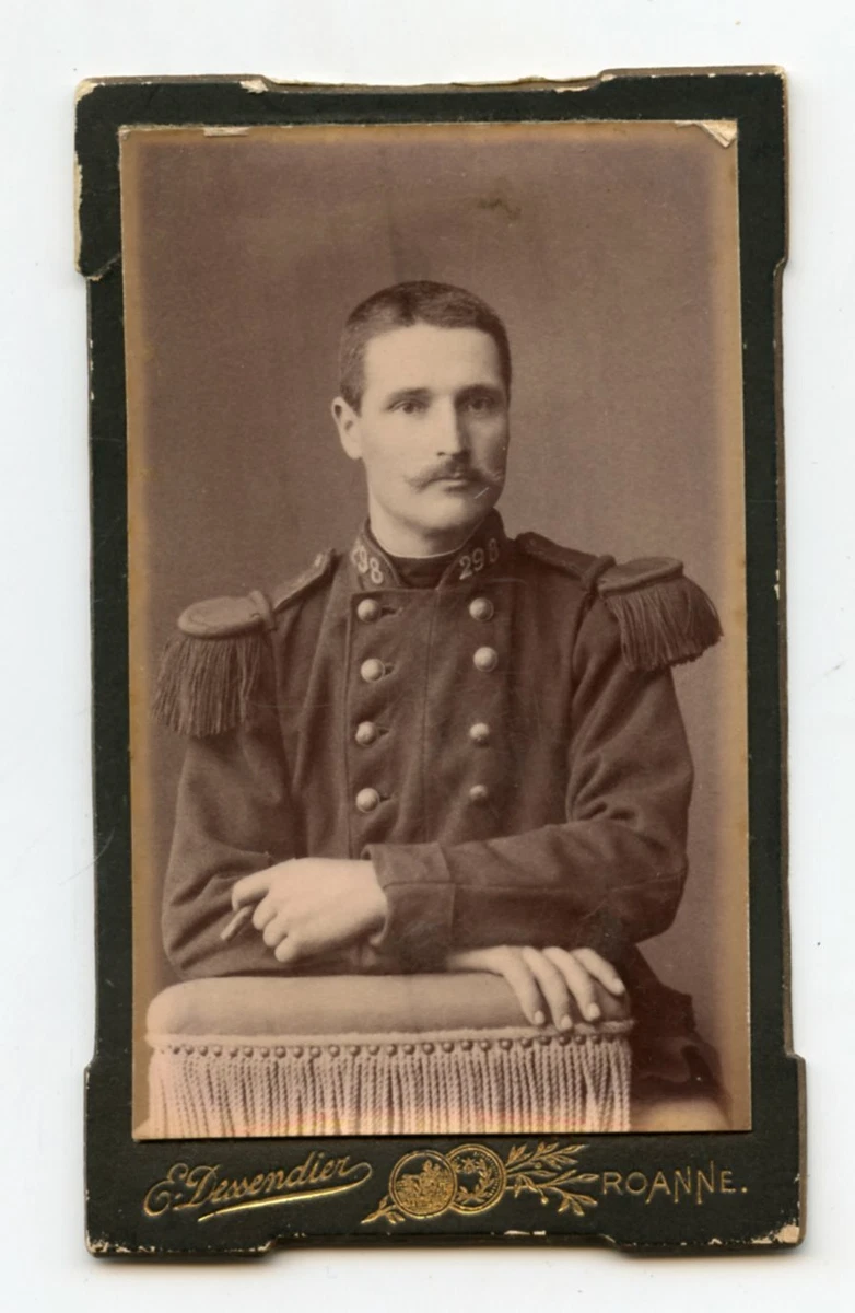 Photographie CDV Militaire XIXème W. Schneider Metz Hotel Du Nord - Original Ancien