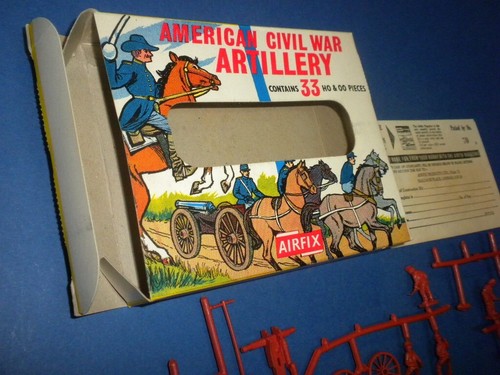 AMERICAN CIVIL WAR ARTILLERY - S.14 AIRFIX 1960's figures with box HO/OO England - Picture 11 of 16