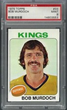 1975 Topps #33 Bob Murdoch Los Angeles Kings PSA 9 Mint Hockey 14603553