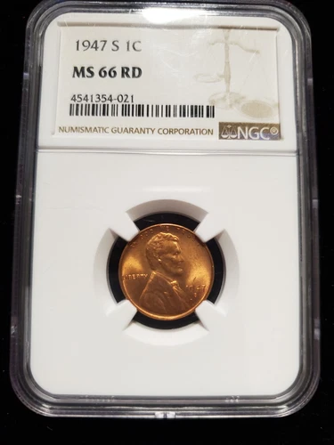 1947-S Lincoln Cent NGC MS66 Red (Z-0431)