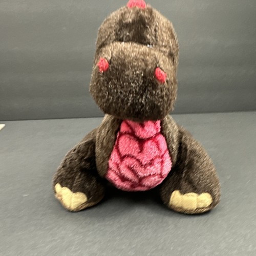 Ganz Webkinz HM338 COCOA DINOSAUR 8" Plush Stuffed Toy No Code Brown Pink Red - Picture 2 of 13